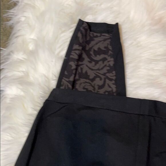 Chico's Heavy Black & Gray Patterned Leggings Size Large 12 - Picture 12 of 16